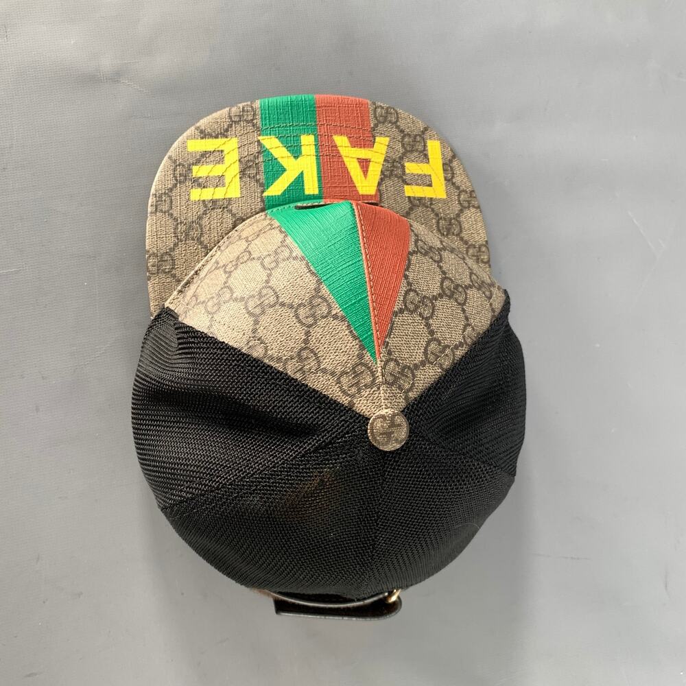 GUCCI Tan Black Monogram Polyester Blend Hats - Picture 6 of 10
